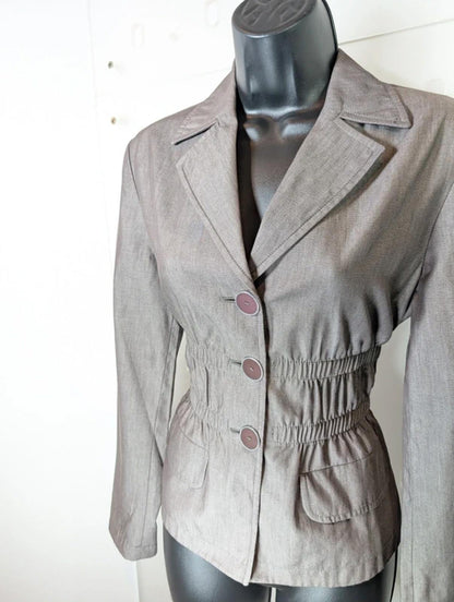 Caractère cotton fitted blazer with elasticated waist UK 8