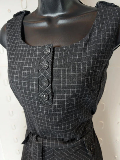 NW3 by Hobbs Wool Tie Waist Pinafore Dress UK14