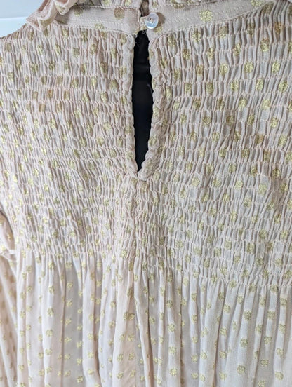 Nine by Savannah Miller Sheer Metallic Dot Blouse UK12