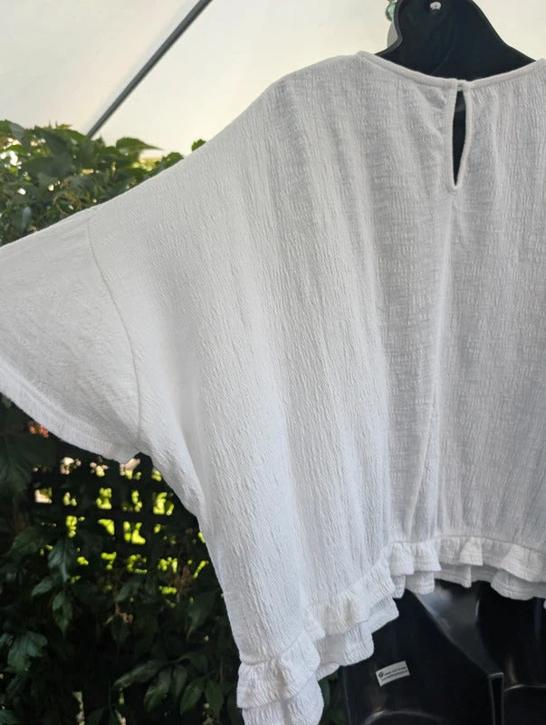 Paisie London Oversized Cotton Top White UK8