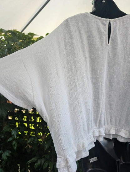 Paisie London Oversized Cotton Top White UK8