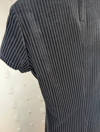 All That Jazz Corduroy Skater Dress – Black – Size M