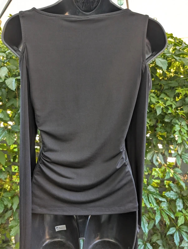 ASOS Asymmetric Cut Out Top Black UK10 NWT