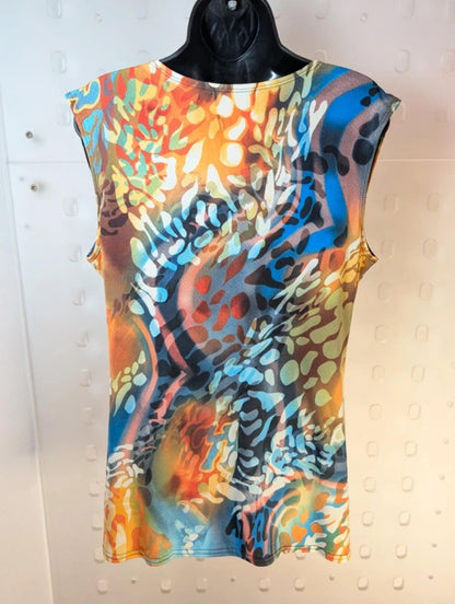 Joseph Ribkoff Draped Top – Eyelet Detail – UK 18 Stretch Jersey