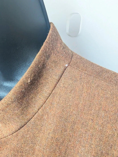 Mary Kimberley Wool Embroidered Jacket Tan Brown EU44