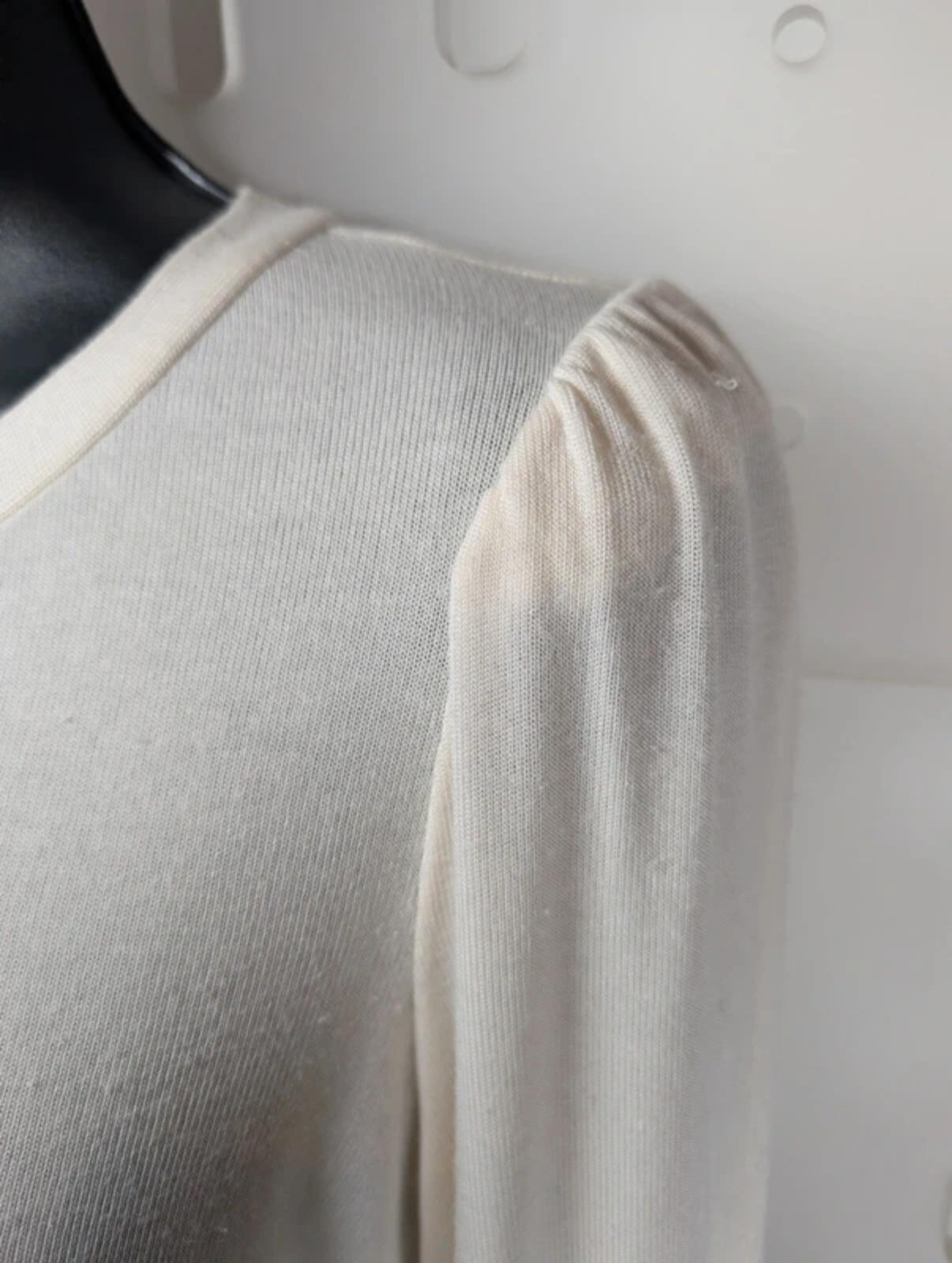 Reformation Cream Puff Sleeve Cardigan Size S Tencel