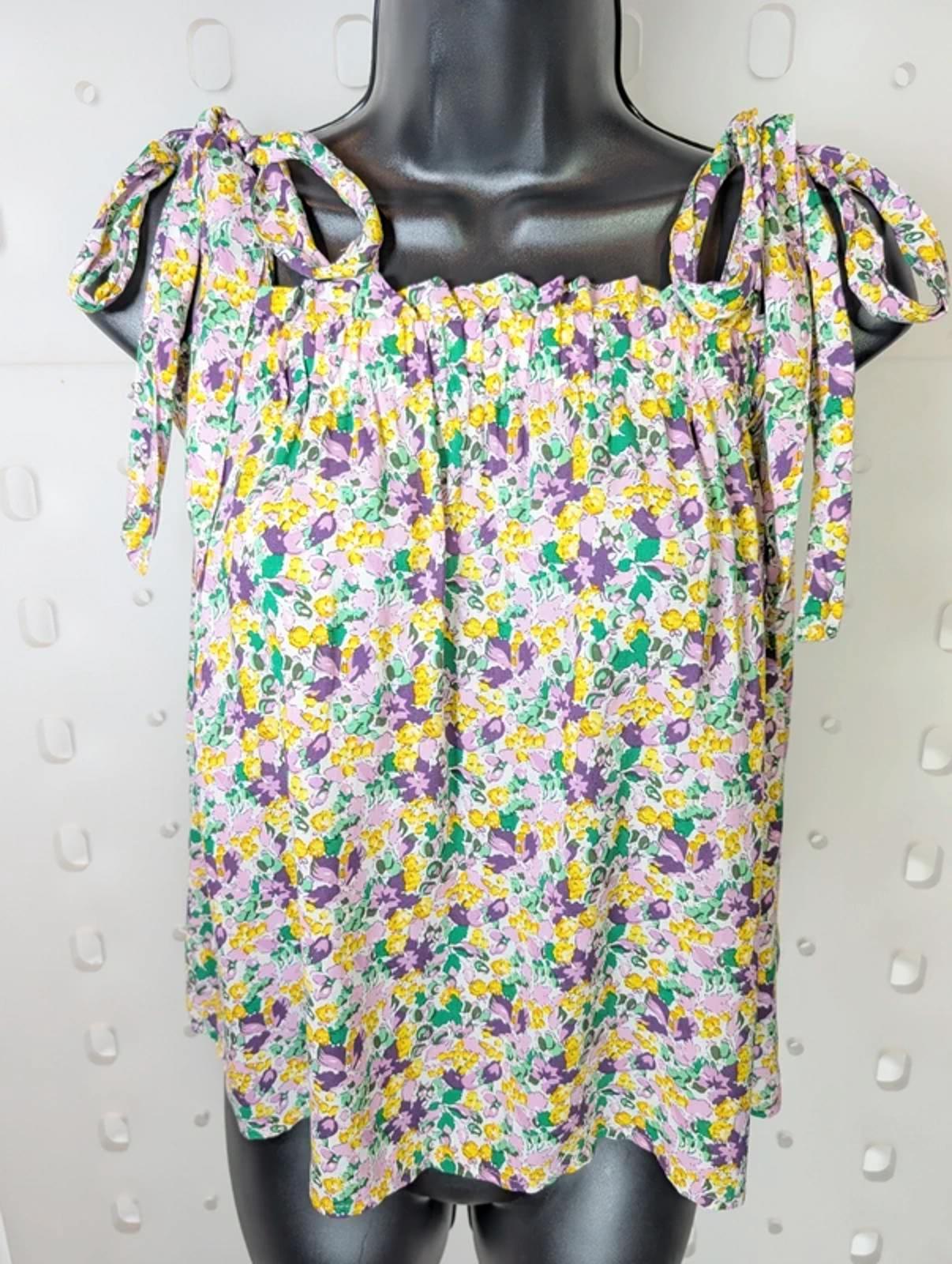 Lollys Laundry Anne Tie Shoulder Top Size S NWT EcoVero Floral RRP €60