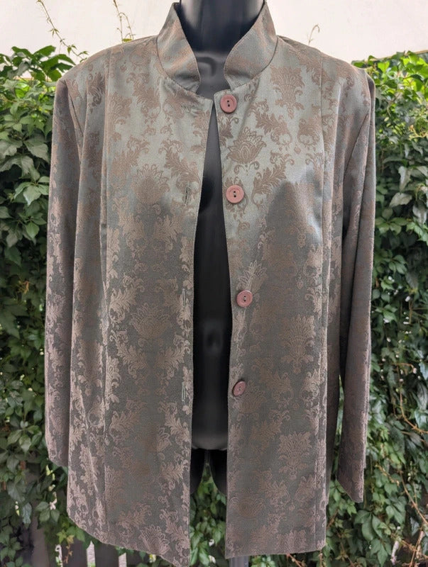Dressing Station Jacquard Shirt Jacket Size 12 Made in Australia