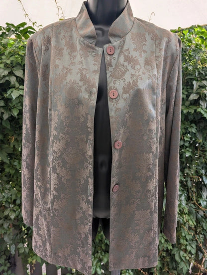 Dressing Station Jacquard Shirt Jacket Size 12 Made in Australia