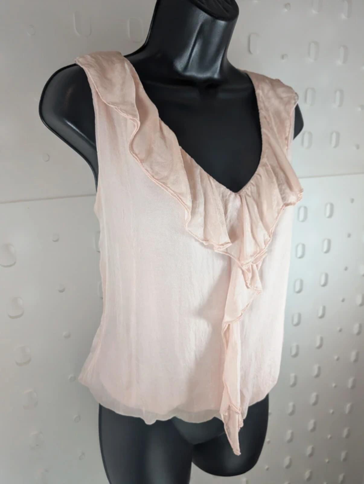 Phase Eight Silk Bubble Hem Blouse Blush Pink Medium