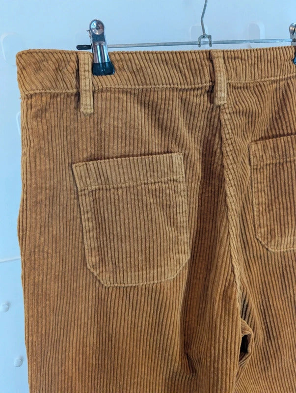 FatFace Jumbo Corduroy Wide Leg Cropped Trousers UK10
