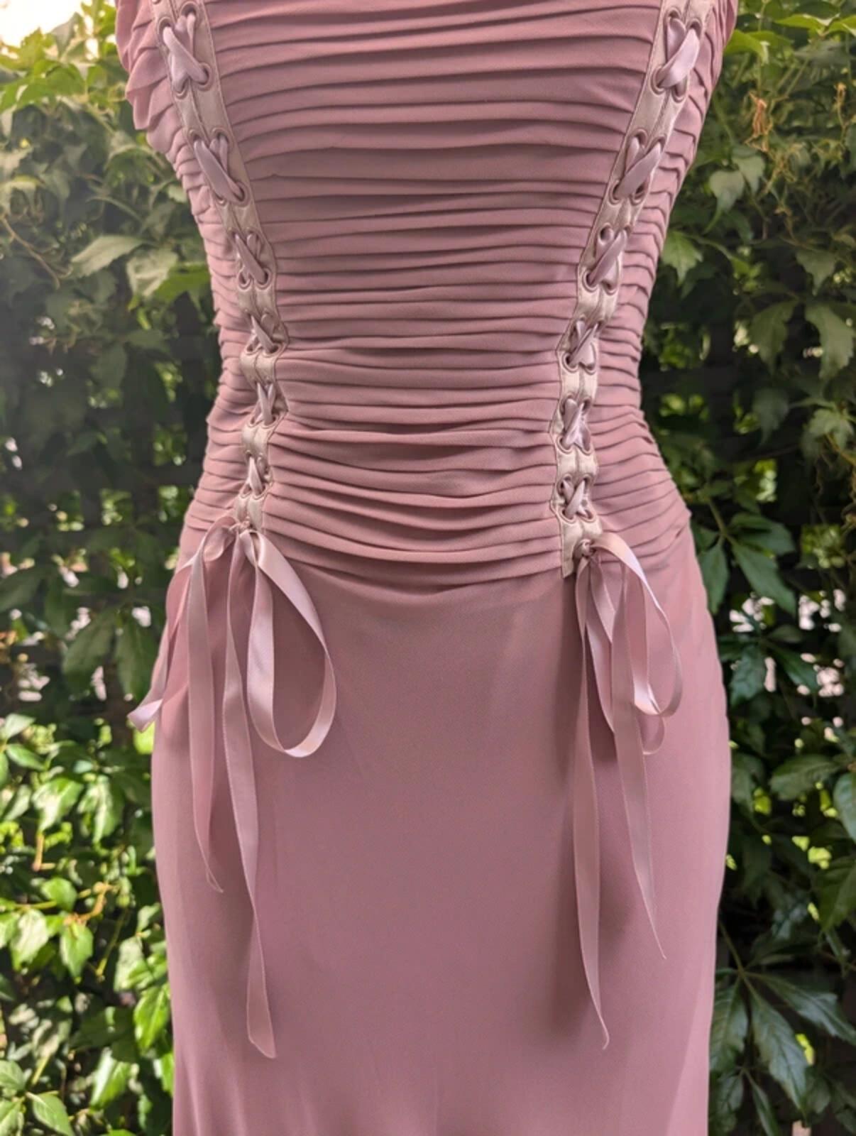 D.U.S.K Structured Fairycore Dress Blush Pink UK10