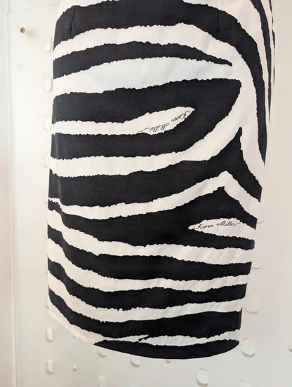 Karen Millen Zebra Print Asymmetric Dress UK6
