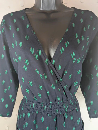 Dancing Leopard cactus print jumpsuit UK12