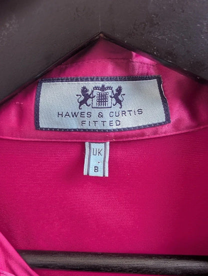 Hawes & Curtis Pussy Bow Blouse Fuchsia Pink UK8