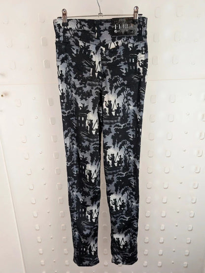 Vintage Gianfranco Ferré Jeans Printed Skinny Trousers 26 IT40 Made in Italy