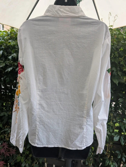 Cake Couture Embroidered Cotton Shirt White XL
