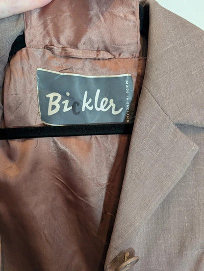 True Vintage 1960s Bickler 100% Wool Skirt Suit Made in England