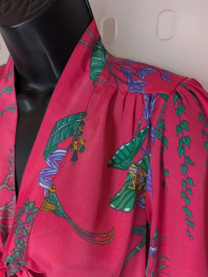 Stardust London Betty Blouse Tropical Floral - Pink - XS