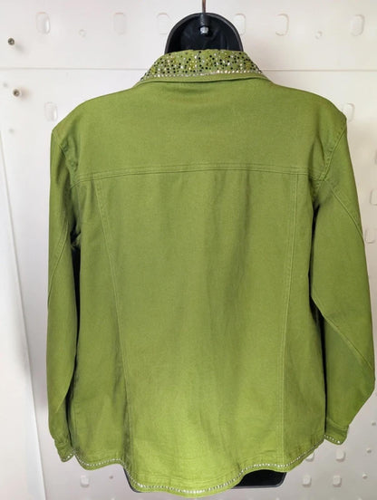 Quacker Factory Embellished Rhinestone Jacket Size S