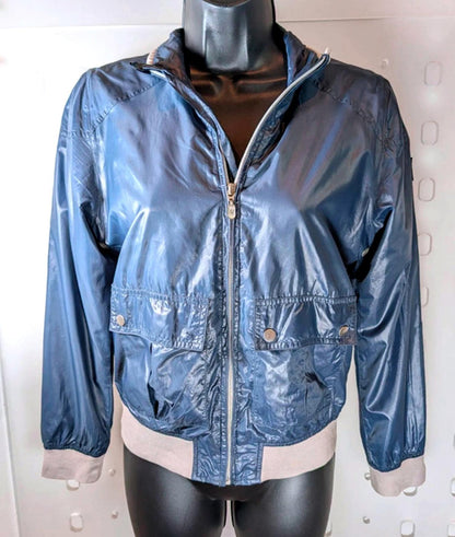 Belstaff Bomber Jacket Slate Blue Labelled 12 Fits 8/10 Lightweight