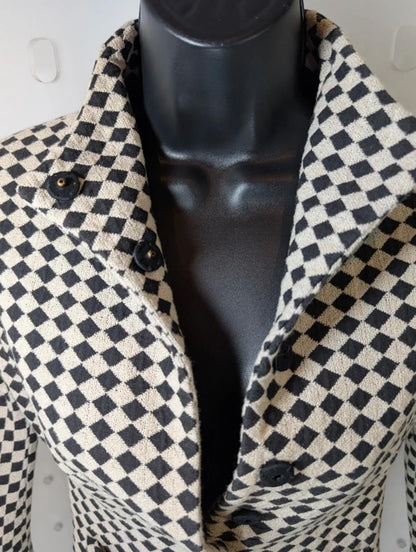 Pringle of Scotland Cropped Wool Blend Jacket UK 8 Petite Made in Italy Tailored