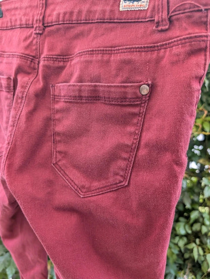 SoulCal & Co California DLX Burgundy Skinny Jeans UK8 W30