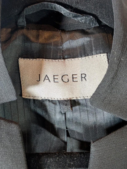 Jaeger Tailored Stand Collar Jacket UK8 Wool Blend