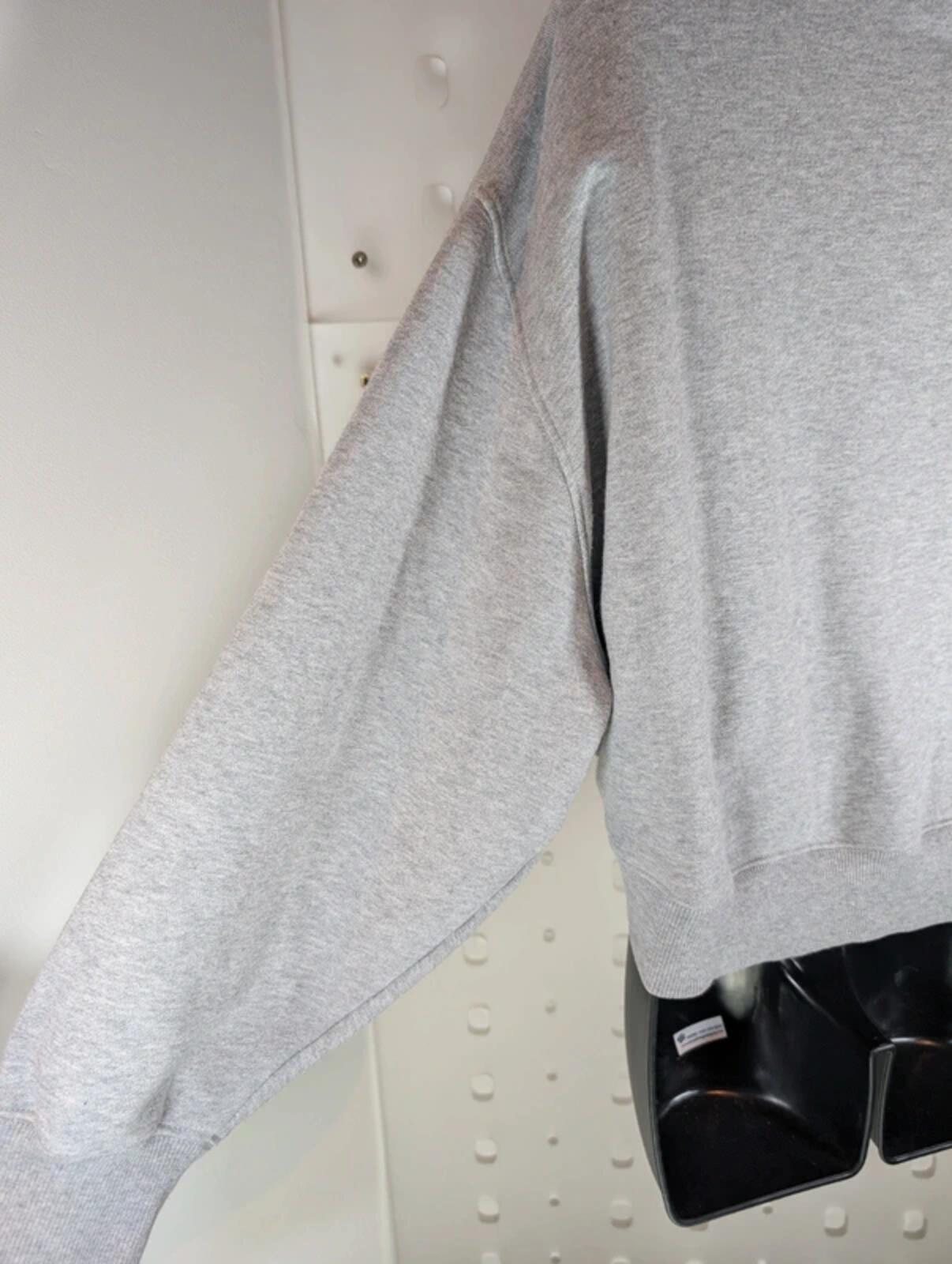 Axel Arigato Cropped Oversized Sweatshirt Grey Marl Small