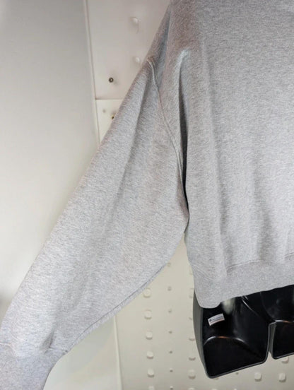 Axel Arigato Cropped Oversized Sweatshirt Grey Marl Small
