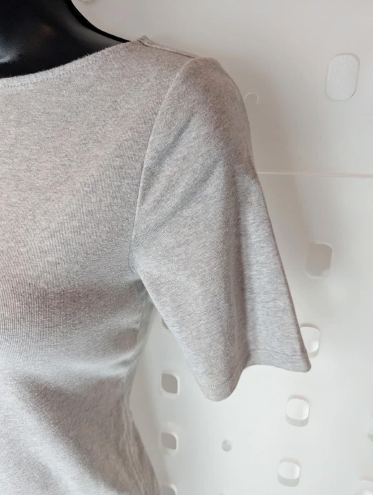 Ralph Lauren Grey Marl Boat Neck T-Shirt Small