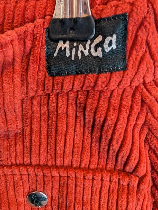 Minga London Burnt Orange Jumbo Cord Mini Skirt XS/S