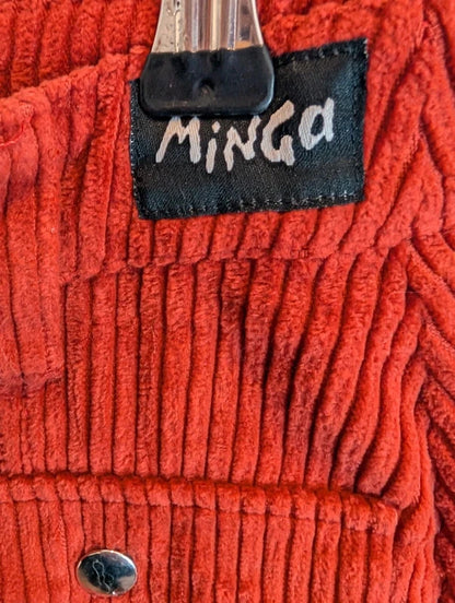 Minga London Burnt Orange Jumbo Cord Mini Skirt XS/S