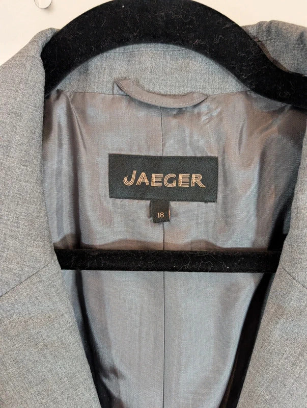 Jaeger Grey Tailored Boxy Jacket UK18