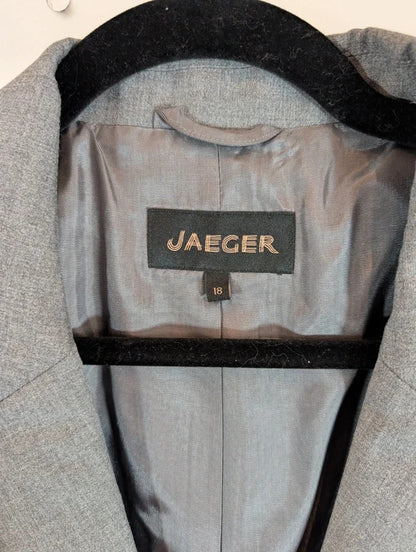 Jaeger Grey Tailored Boxy Jacket UK18
