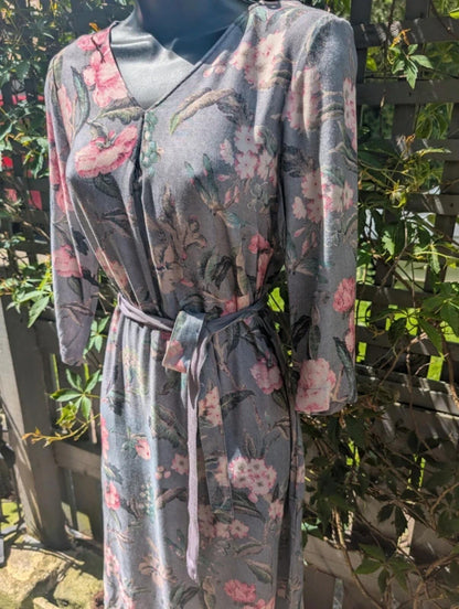 Laura Ashley Printed Viscose Tunic Dress Tie Waist UK10