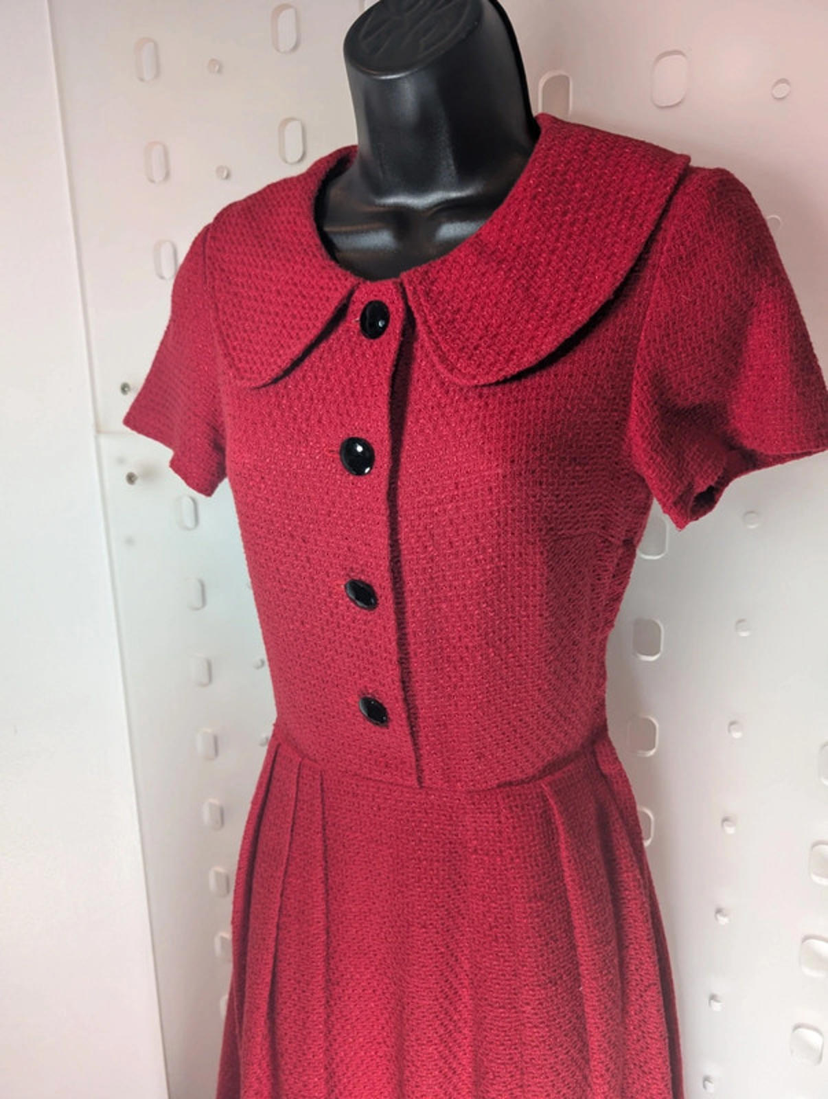Vintage 1980s does 1950s Red Dress – Est. UK 8