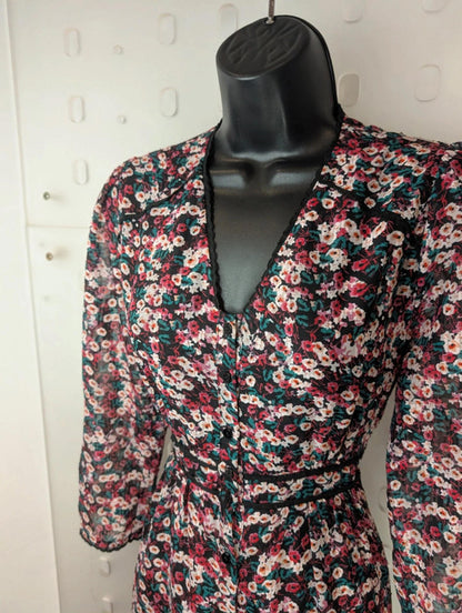 Suncoo Paris ‘Clotilde’ Midi Dress – Size T2 (UK 10)