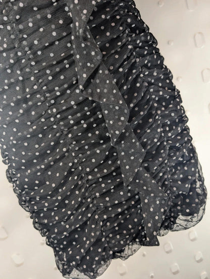 ZARA Black Polka Dot Bodycon Dress – Size Small (best for UK 6)