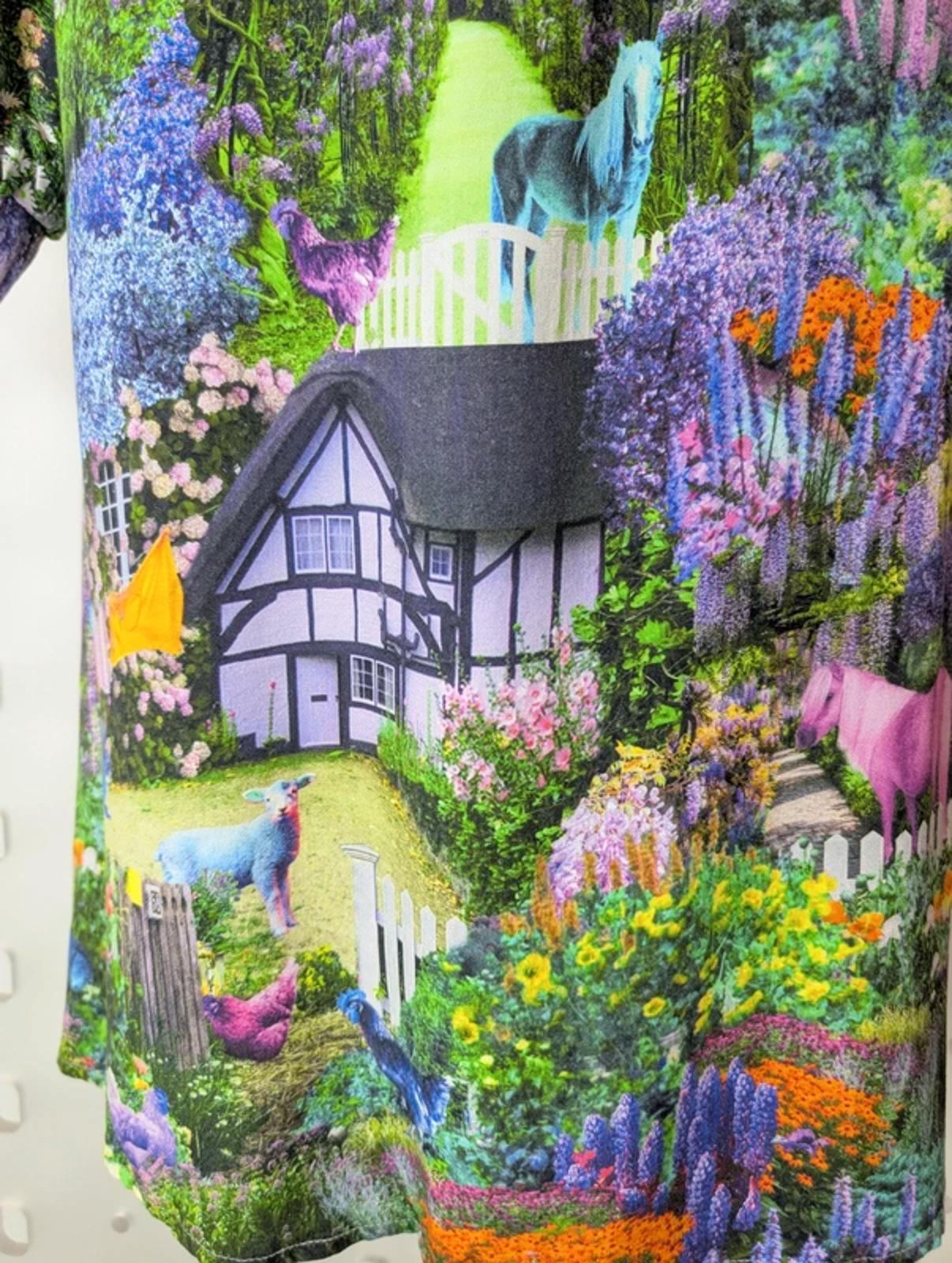Numph Nuallison Dress UK 8 – EcoVero Viscose – Whimsical Spring Print – Belted
