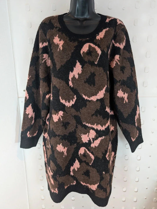 Nooki London Cindy Animal Print Dress Size L nwt RRP £135