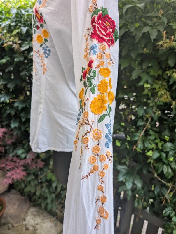 Cake Couture Embroidered Cotton Shirt White XL