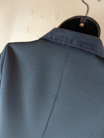 Vintage Caldene Equestrian Riding Jacket Navy Made in England Tailored UK 8/10