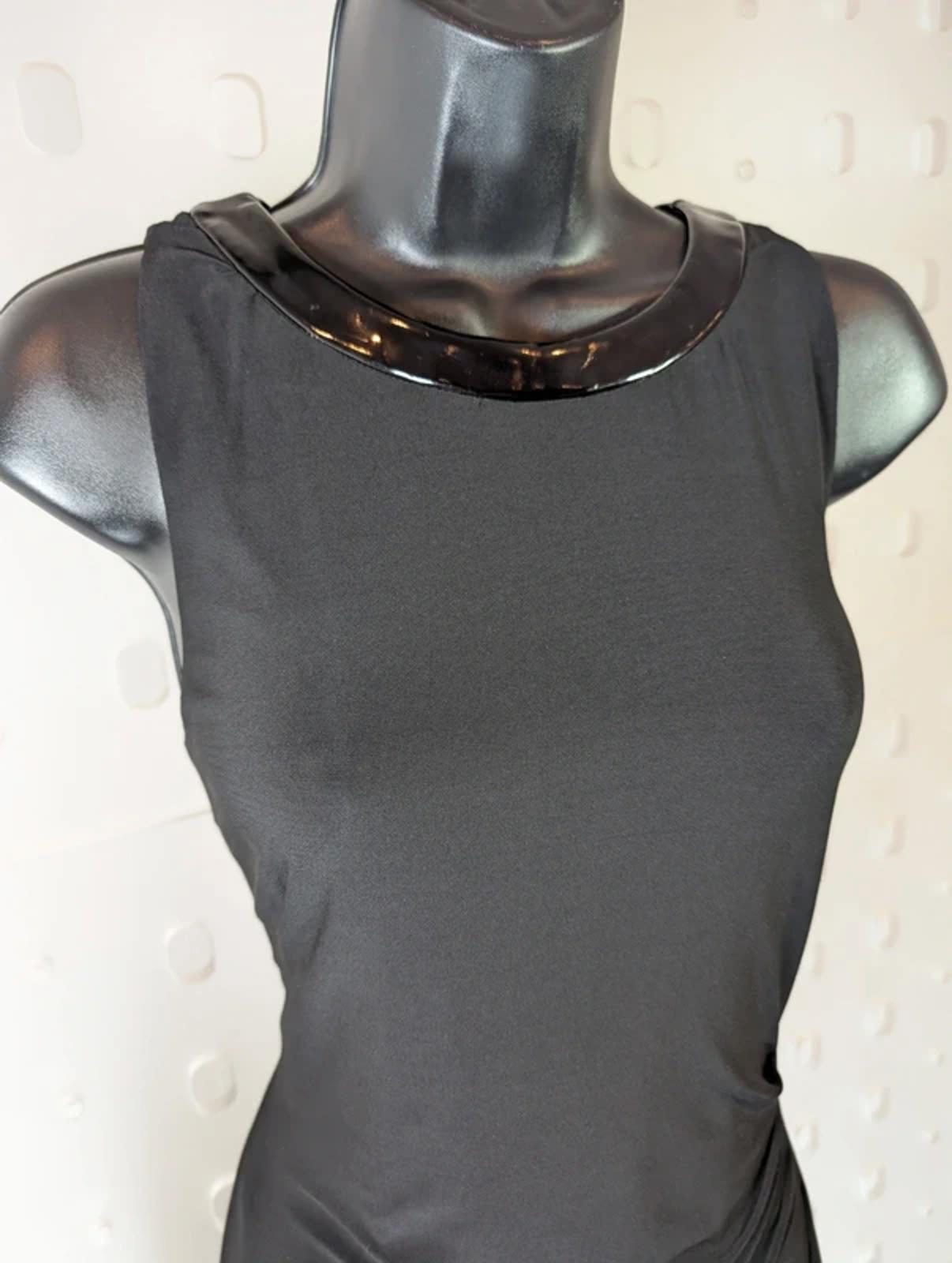 Ralph Lauren Little Black Dress Sleeveless Draped Jersey UK10–12