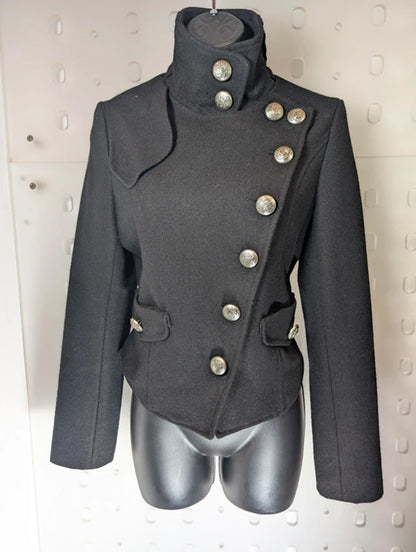 Cropped Military Jacket K-Pop Lolita Style Double Breasted Tailored