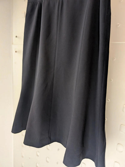 Jaeger Navy Fluted Midi Skirt – Size 12