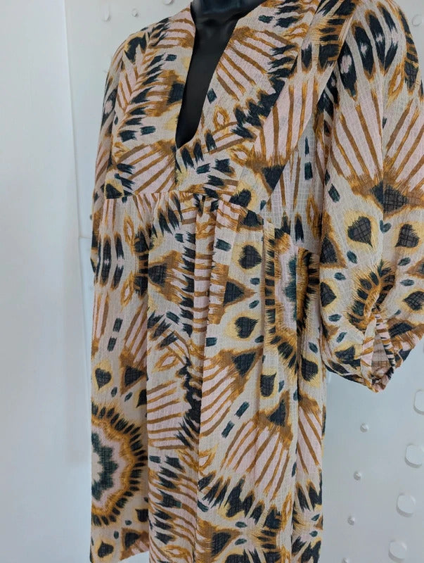 ba&sh Lady Printed Kaftan Style Dress Size 2 M