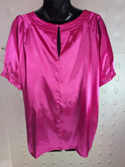 Paul Costelloe Collection Satin Blouse Pink Size 4