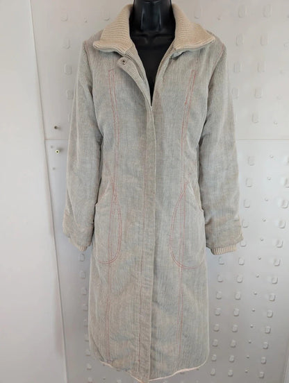 St-Martins Scandinavian Padded Long Coat Size S Surprise Cat Lining