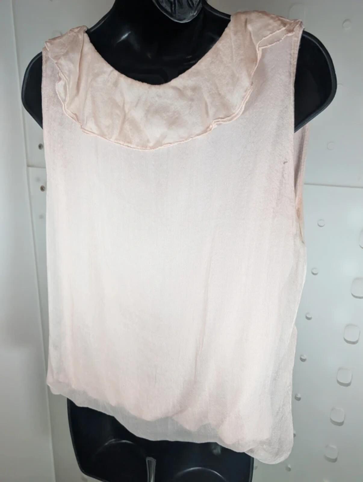 Phase Eight Silk Bubble Hem Blouse Blush Pink Medium